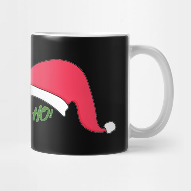 Santa Hat Mustache Black Background by Humerushumor